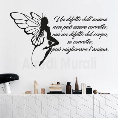 Stickers con frase sull'estetica nero