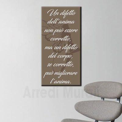 Quadro moderno con frase sull'estetica