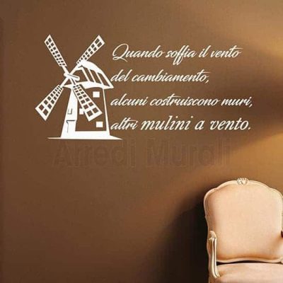 Adesivi murali moderni proverbio cinese bianco