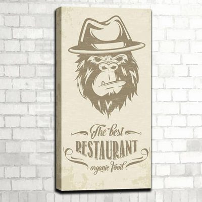 Quadro moderno ristorante con alimenti biologici