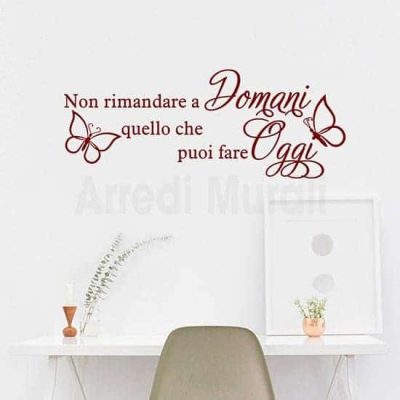 Scritte adesive decorative bordeaux