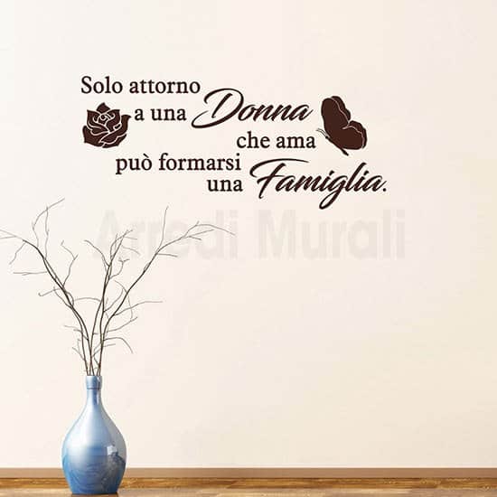 Scritte adesive per pareti citazione di Friedrich marrone