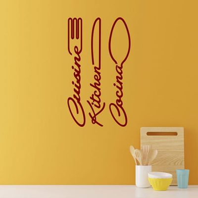 Wall stickers cucina con posate da parete