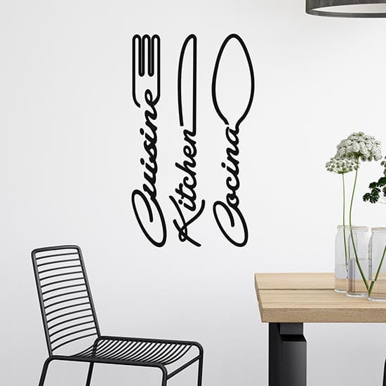 Wall stickers cucina con posate per arredare