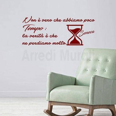 Adesivi murali frase sul tempo bordeaux