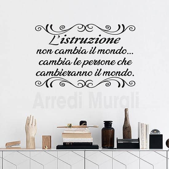 Decorazioni murali con scritte adesive nero