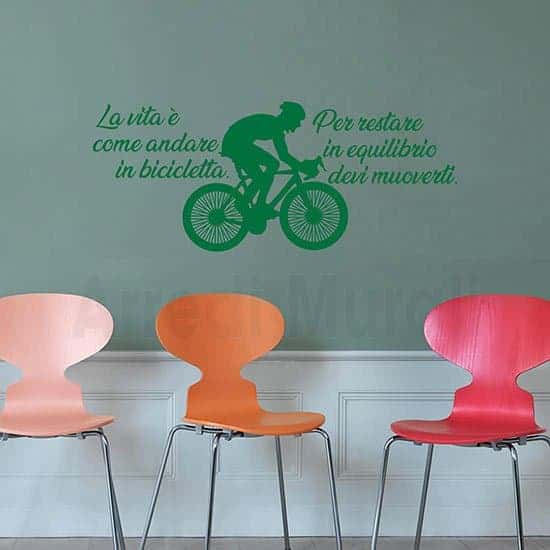 Decorazioni murali frase motivazionale verde