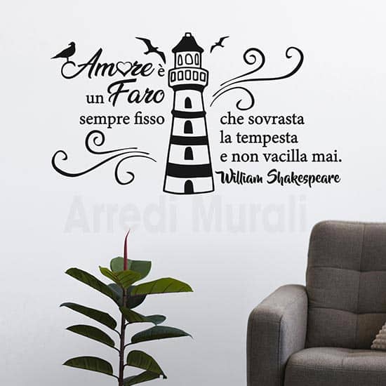 Decorazioni pareti con citazione nero