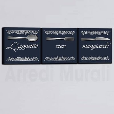 Quadretti cucina con 3 tele