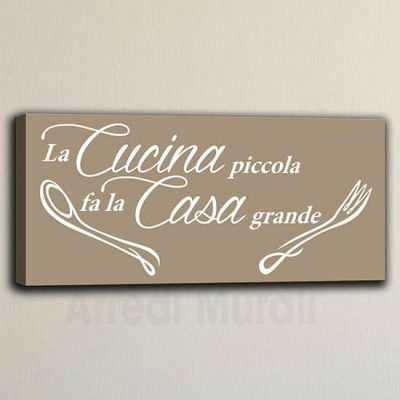Quadro per cucina con frase