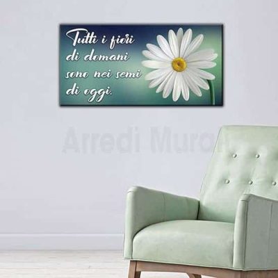 Quadro stampa su tela con frase