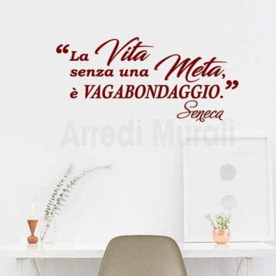 Scritte adesive per pareti citazione Seneca
