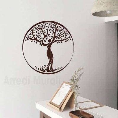 Sticker da parete Albero della Vita marrone