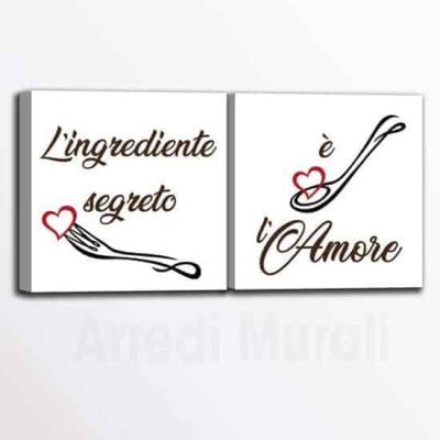 Quadretti moderni cucina 2 tele