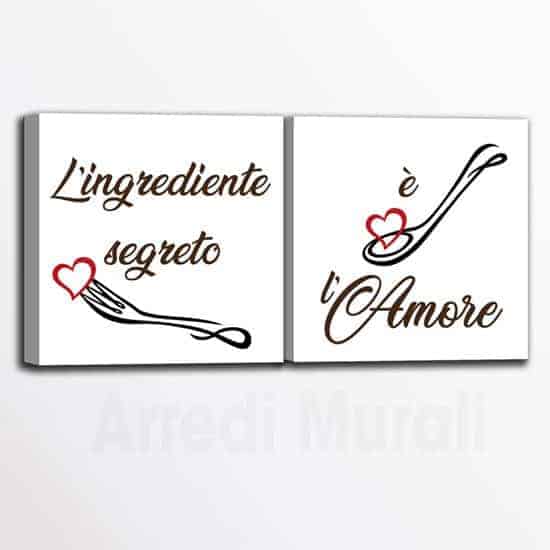 Quadretti moderni cucina 2 tele