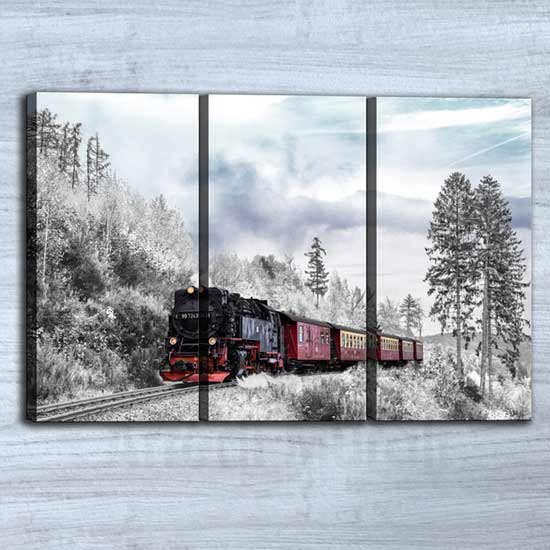 Quadri paesaggio vintage 3 stampe su tela