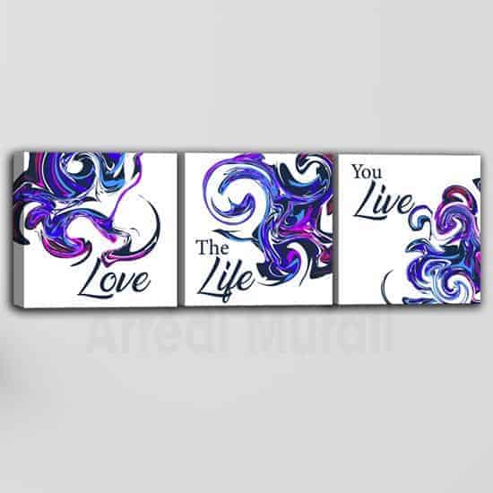 Quadri astratti tre tele moderne