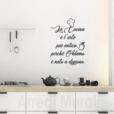 Decorazioni murali cucina nero