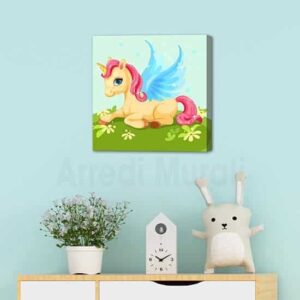 Quadro unicorno per cameretta