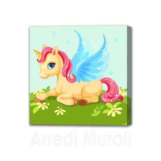 Quadro unicorno per cameretta bambina