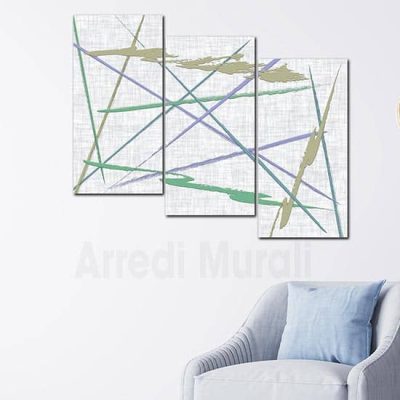 Quadri astratti tris di stampe moderne su tela per decorare le p