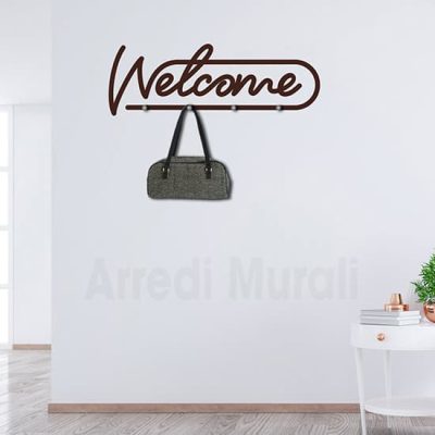 Adesivi murali appendiabiti welcome
