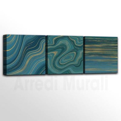 Quadri astratti tre stampe moderne su tela