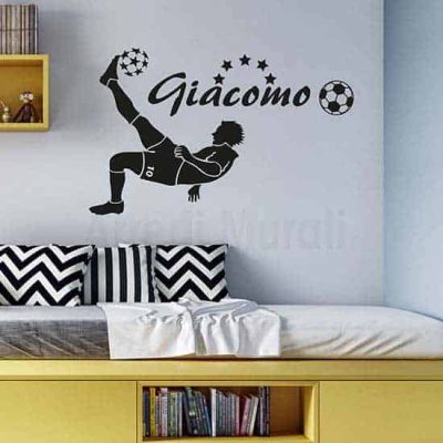 Adesivi murali calciatore personalizzato