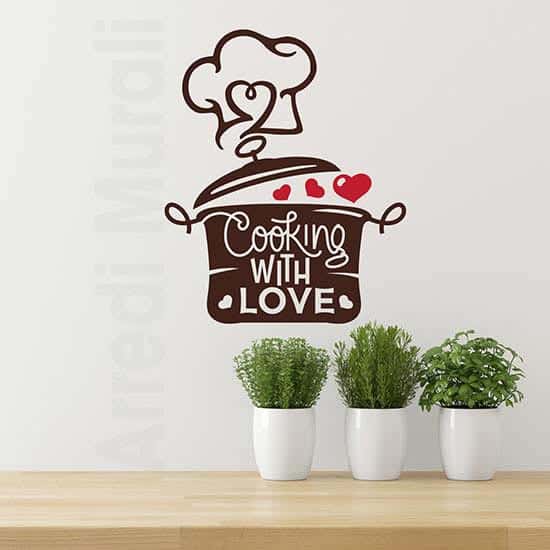 Adesivi murali per cucina con amore