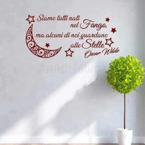 Stickers murali frase citazione Oscar Wilde