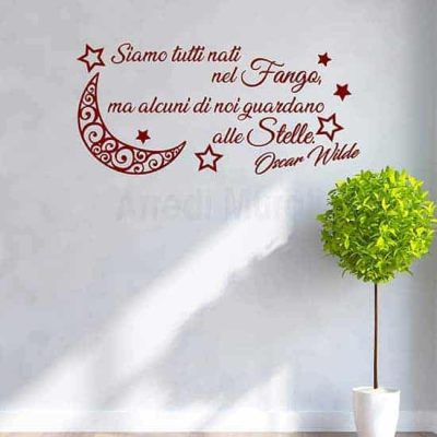 Stickers murali frase citazione Oscar Wilde
