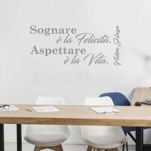 Scritte adesive di Victor Hugo, citazione adesiva