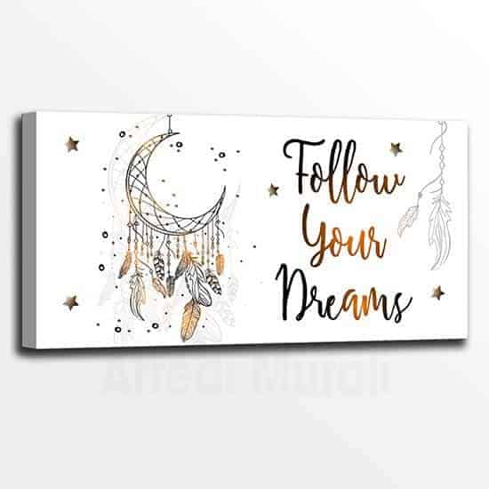 Quadro con frase per camera da letto