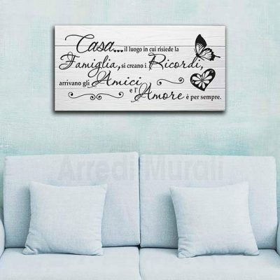 Quadro moderno con frase sulla casa