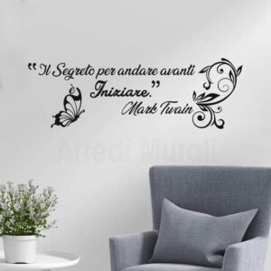 Citazione adesiva murale Twain, stickers per arredare le pareti