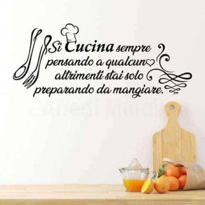 Frasi adesive per le pareti della cucina