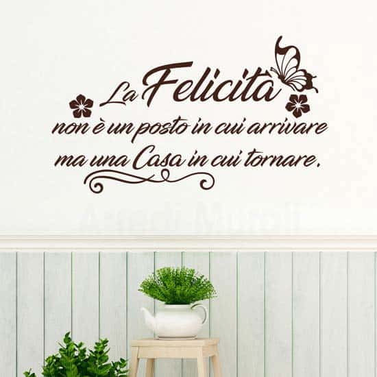 Frasi adesive da parete per la casa
