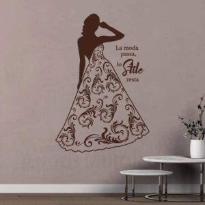 Adesivi murali moda donna, decorazioni da parete