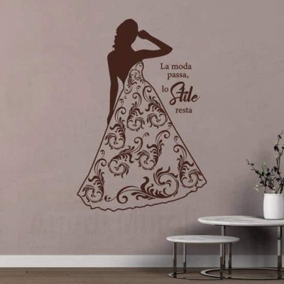 Adesivi murali moda donna, decorazioni da parete