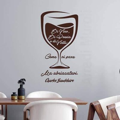 Adesivi murali citazione Baudelaire, decorazioni da parete