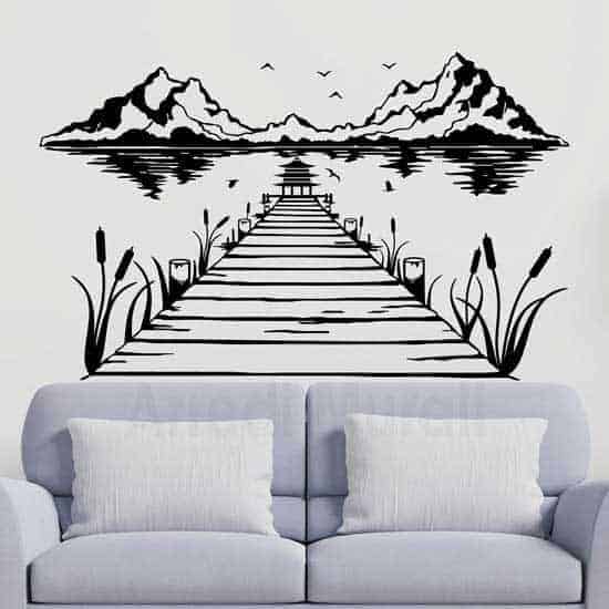 Adesivi murali con paesaggio giapponese