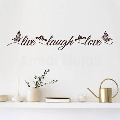 Adesivi murali live laugh love