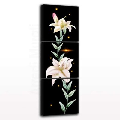 Quadri con fiori e stampe su tela