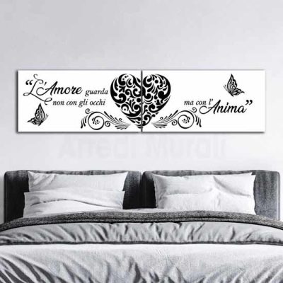 Quadri per camera da letto con frase di William Shakespeare