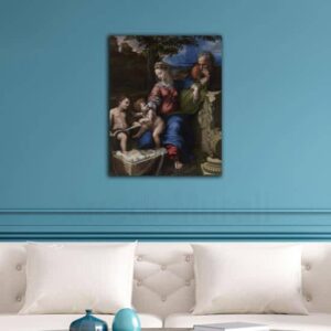 Quadro Sacra Famiglia di Raffaello, riproduzione d'autore
