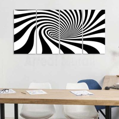 4 Quadri astratti moderni su tela