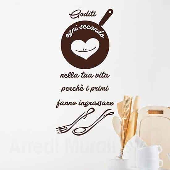 Adesivi da muro con frase per la cucina