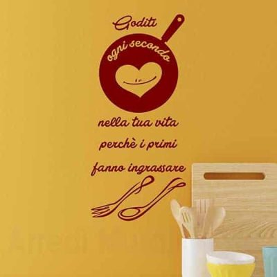 Adesivi da parete con frase per la cucina