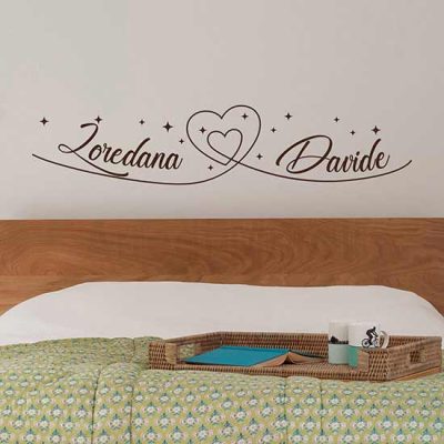 Adesivi personalizzati da parete per camera da letto