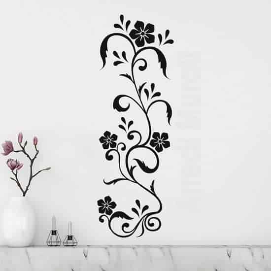 Decorazioni adesive floreali da parete